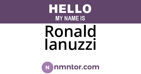 Ronald Ianuzzi