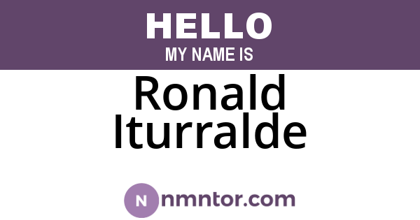 Ronald Iturralde