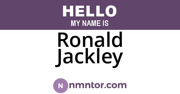 Ronald Jackley