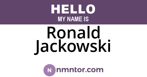Ronald Jackowski