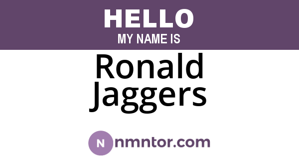 Ronald Jaggers