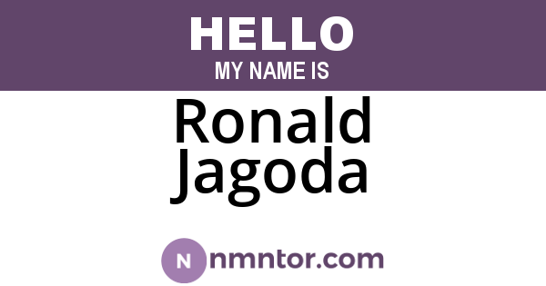 Ronald Jagoda