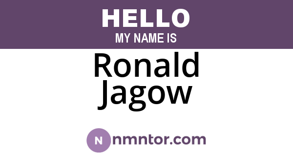 Ronald Jagow