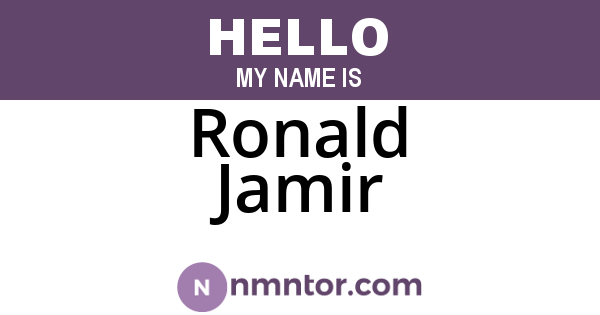 Ronald Jamir