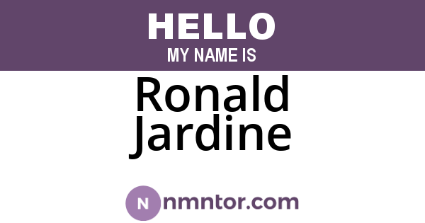 Ronald Jardine