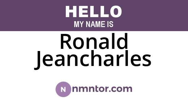 Ronald Jeancharles