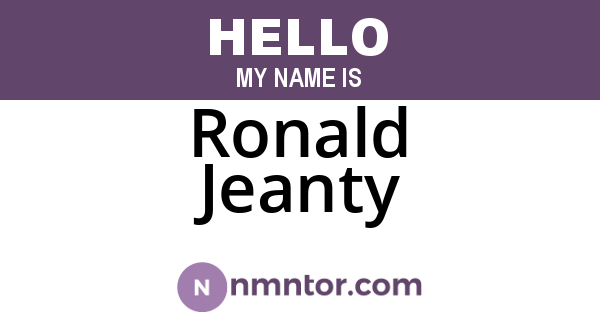 Ronald Jeanty