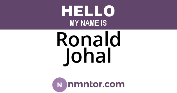 Ronald Johal
