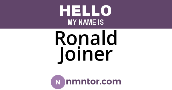 Ronald Joiner