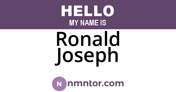 Ronald Joseph