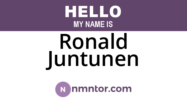 Ronald Juntunen