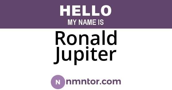 Ronald Jupiter