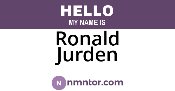 Ronald Jurden