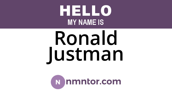 Ronald Justman