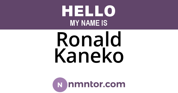 Ronald Kaneko