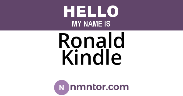 Ronald Kindle