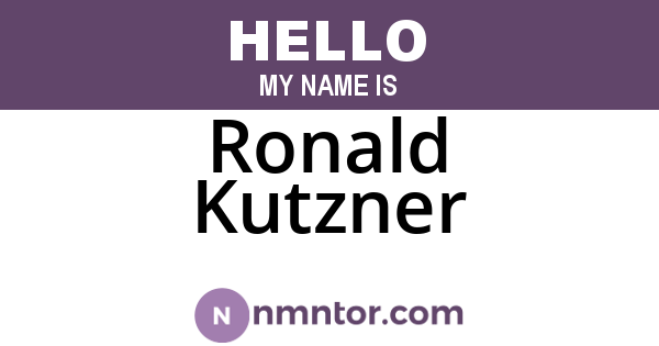 Ronald Kutzner
