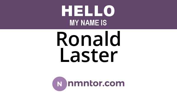 Ronald Laster