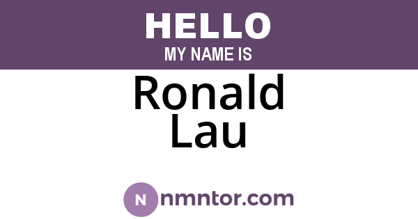 Ronald Lau