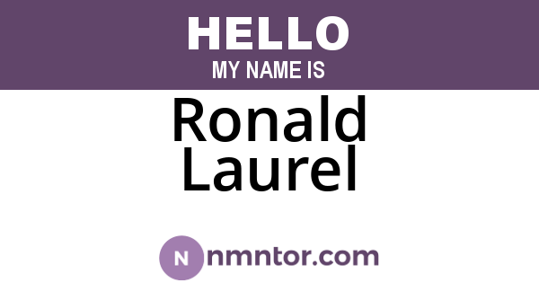 Ronald Laurel