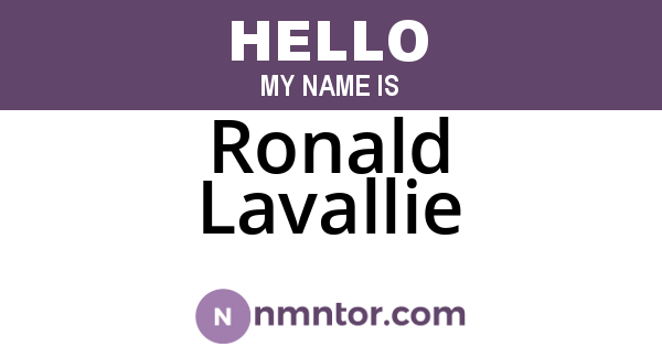 Ronald Lavallie