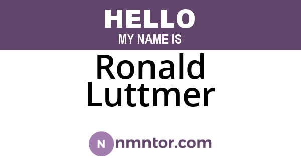 Ronald Luttmer