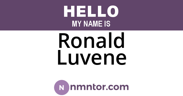 Ronald Luvene