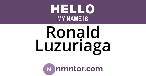 Ronald Luzuriaga