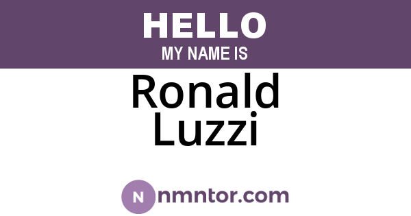 Ronald Luzzi