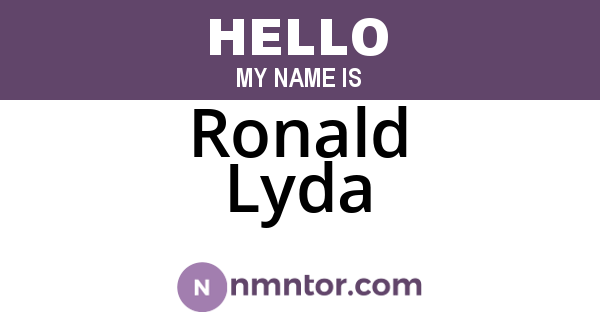 Ronald Lyda