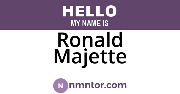 Ronald Majette