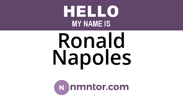 Ronald Napoles