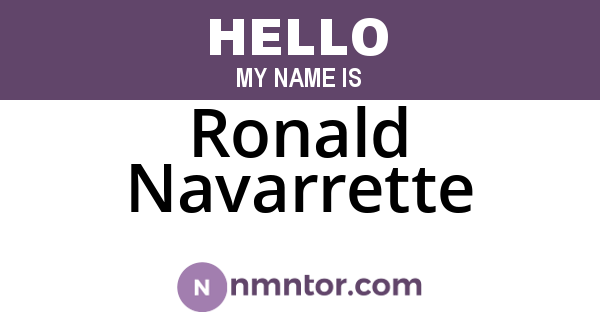 Ronald Navarrette