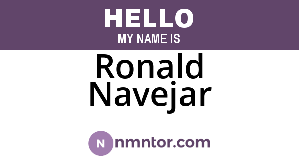 Ronald Navejar