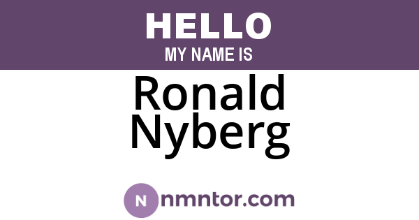 Ronald Nyberg