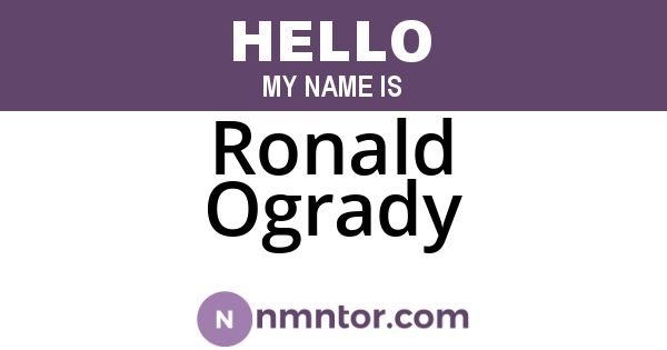 Ronald Ogrady