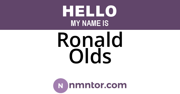 Ronald Olds