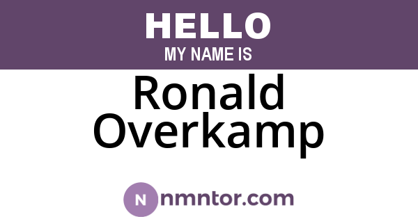 Ronald Overkamp