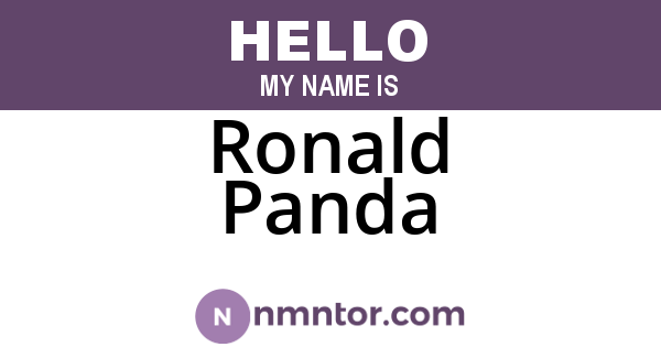Ronald Panda