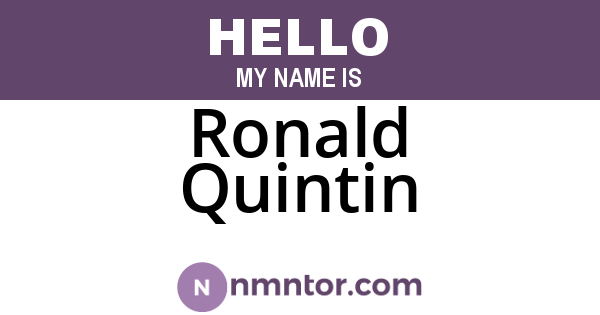 Ronald Quintin