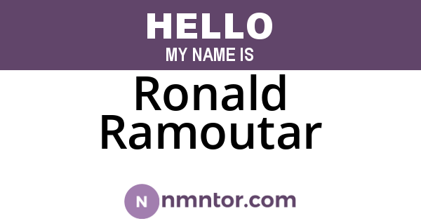 Ronald Ramoutar
