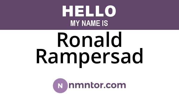 Ronald Rampersad