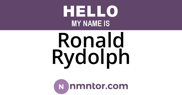 Ronald Rydolph