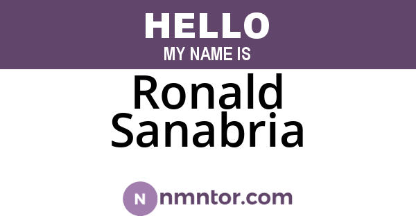Ronald Sanabria