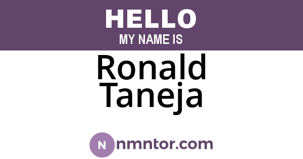 Ronald Taneja