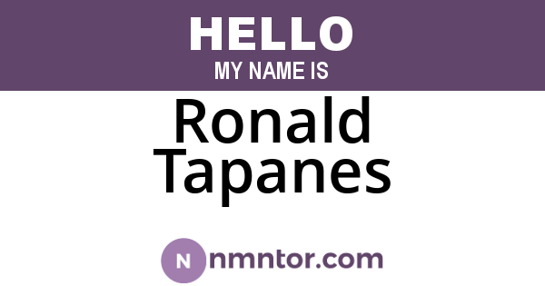 Ronald Tapanes