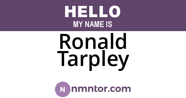 Ronald Tarpley
