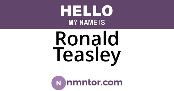 Ronald Teasley
