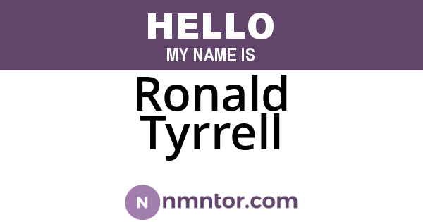 Ronald Tyrrell