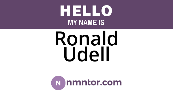Ronald Udell